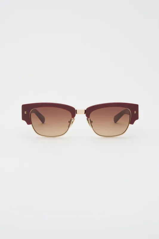 DEACON Solid Bordeaux / Brown Gradient Lens made by FLATLIST EYEWEAR