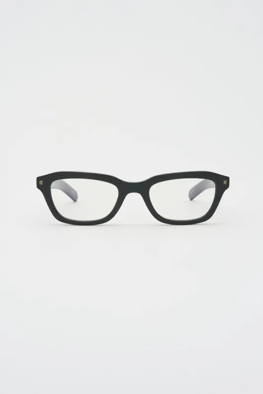 CLINT Solid Black / Clear Blue Light Lens made by FLATLIST EYEWEAR