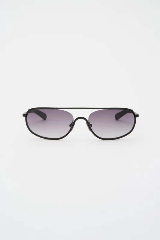 CADEN Matte Black / Smoke Gradient Lens made by FLATLIST EYEWEAR