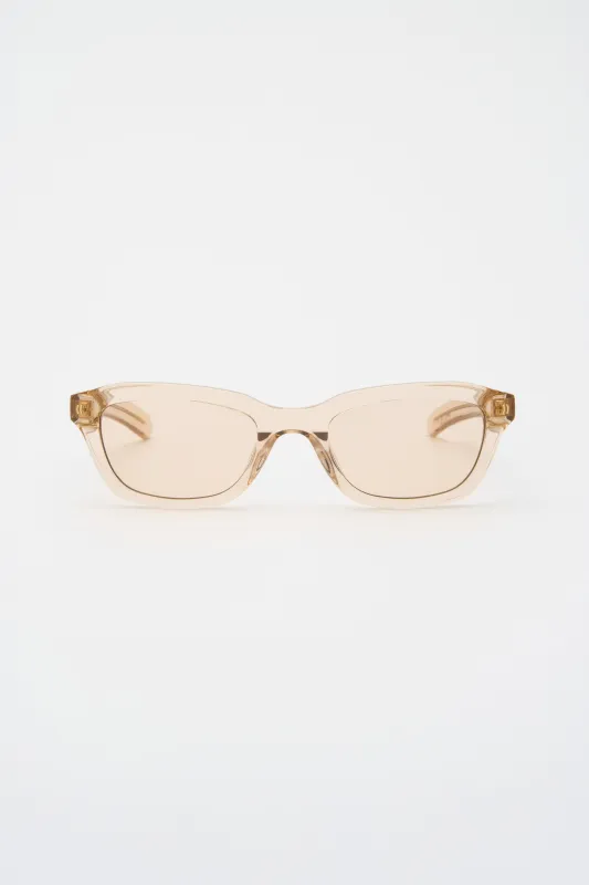 CLINT Crystal Beige / Peach Lens made by FLATLIST EYEWEAR