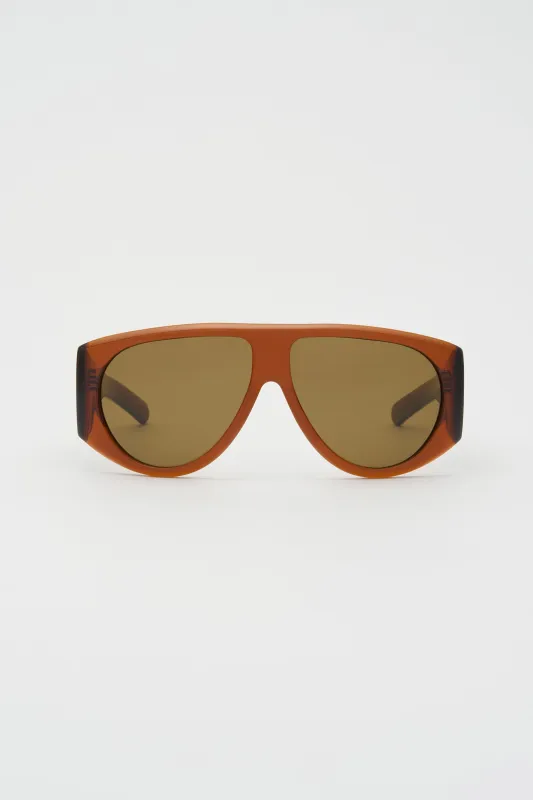 BERLYN Crystal Brown / Solid Brown Lens made by FLATLIST EYEWEAR