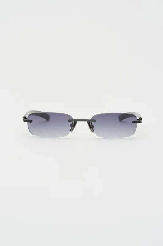 MILO Brushed Matte Black / Solid Black / Smoke Gradient Lens made by FLATLIST EYEWEAR
