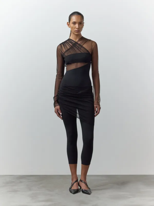 Kayla Long Sleeve Ruched Top With Cutout made by Nensi Dojaka