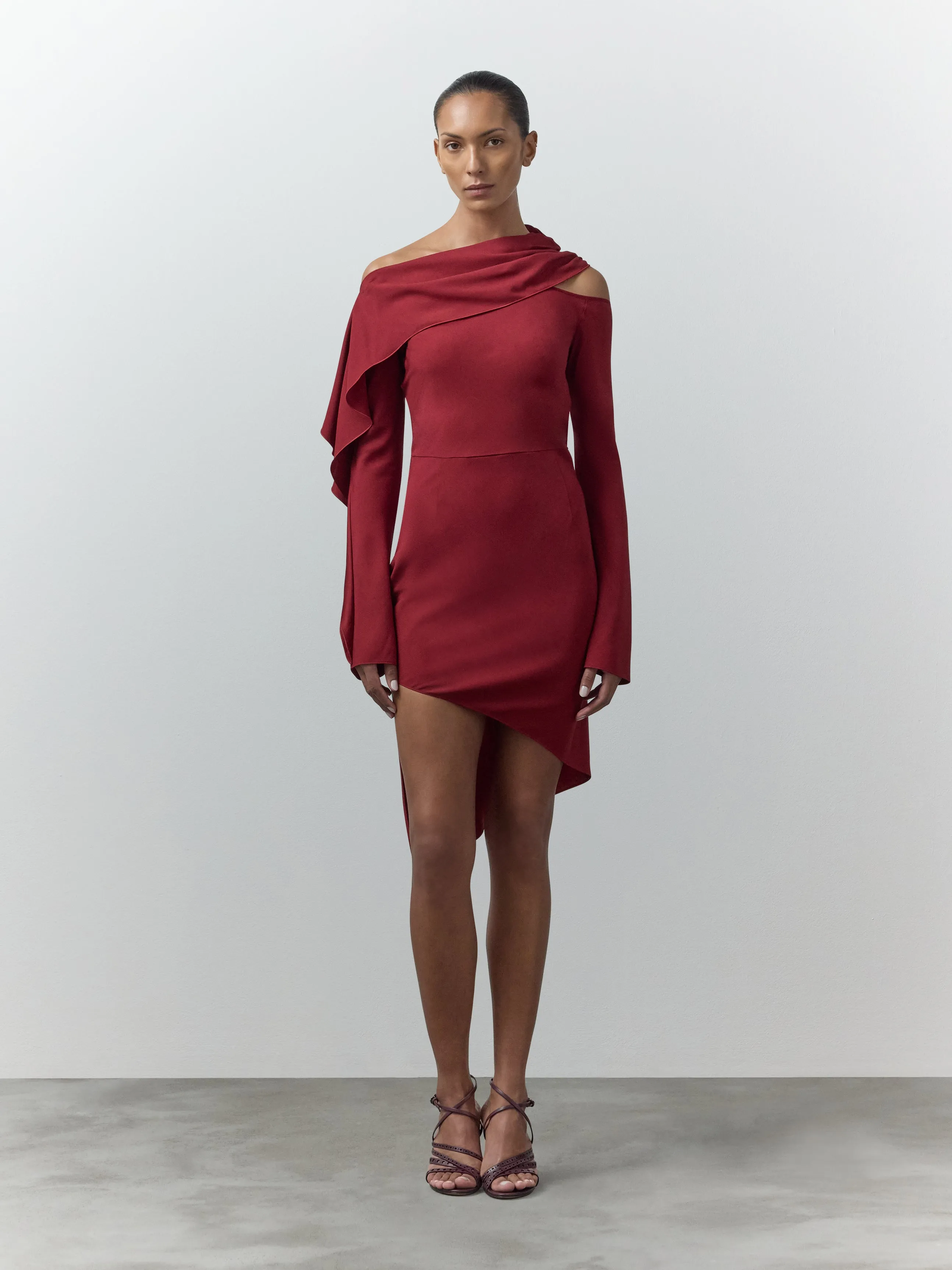 Lilia Asymmetric Mini Dress sold by Nensi Dojaka