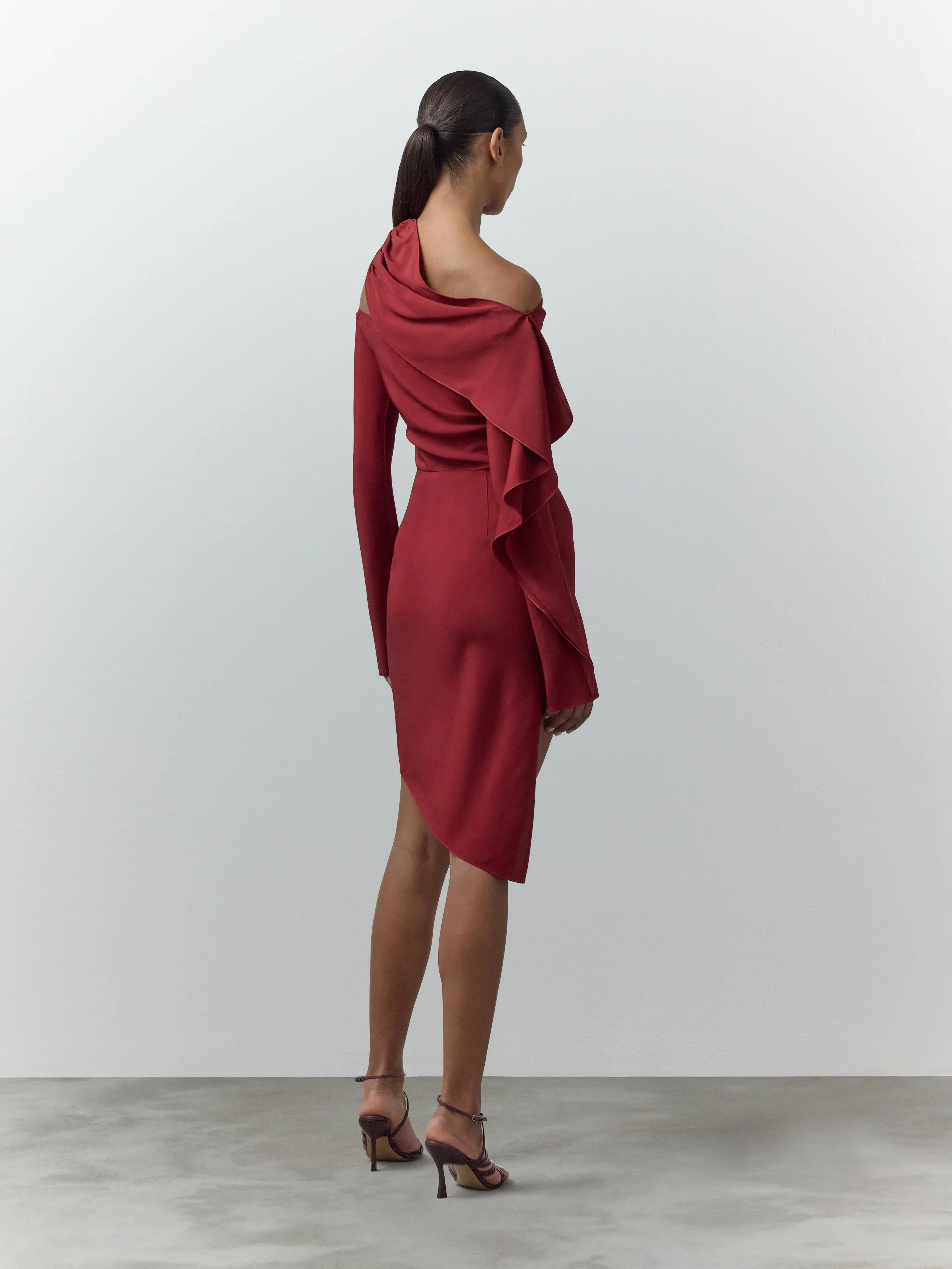 Lilia Asymmetric Mini Dress sold by Nensi Dojaka product image thumbnail 3