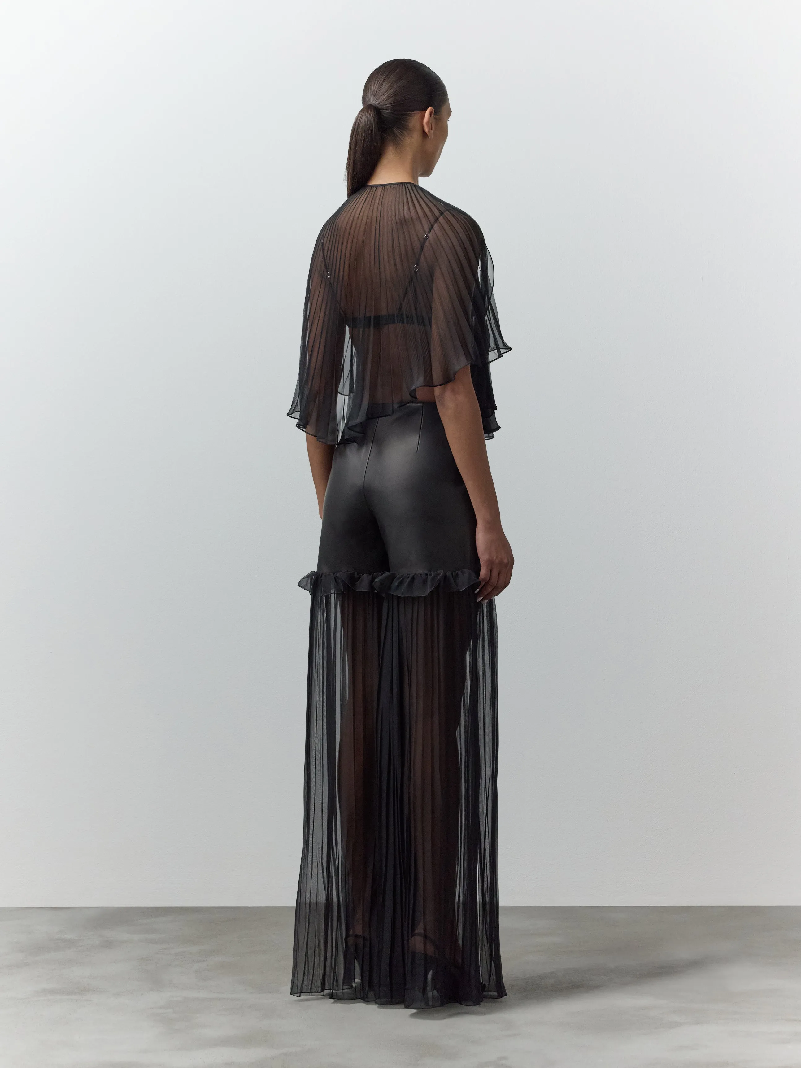 MERCY SEMI-SHEER PLEATED CAPE sold by Nensi Dojaka product image thumbnail 3