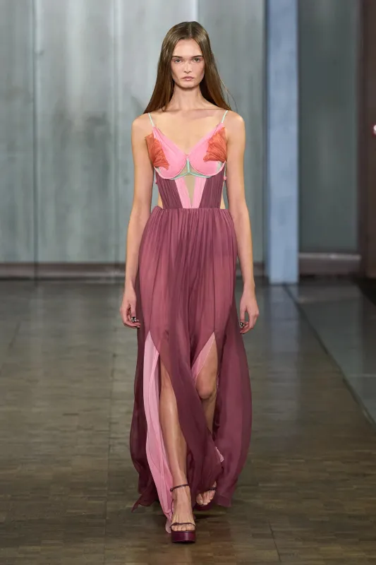 DAHLIA SILK CORSET GOWN made by Nensi Dojaka