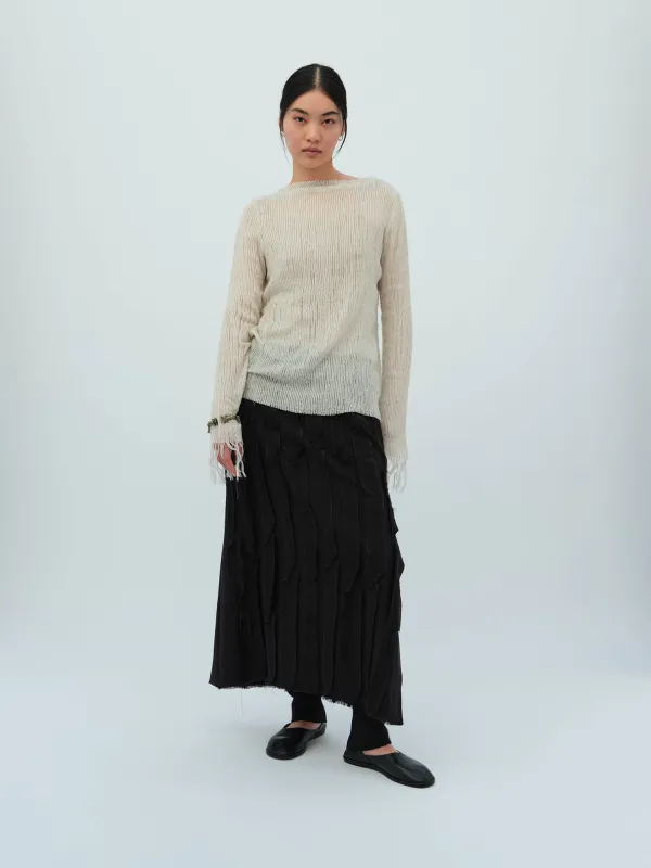 Fringed Long Sleeve Top made by Noriha