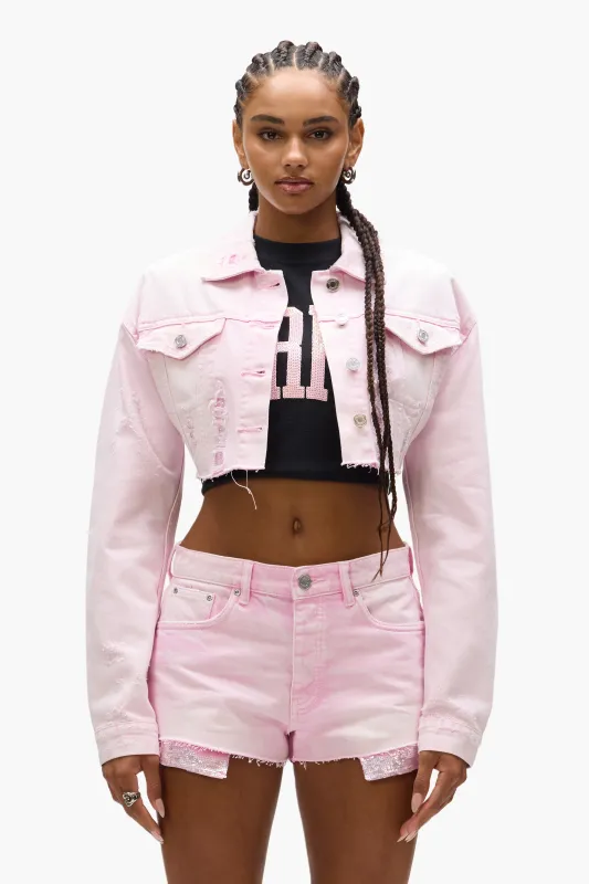 Sequin Cropped Jacket made by PURPLE BRAND