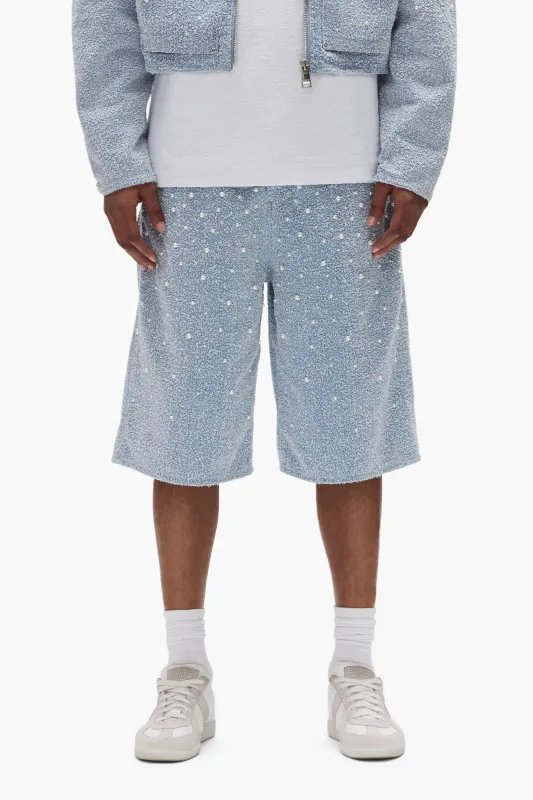 P070 Textured Pearl Shorts made by PURPLE BRAND