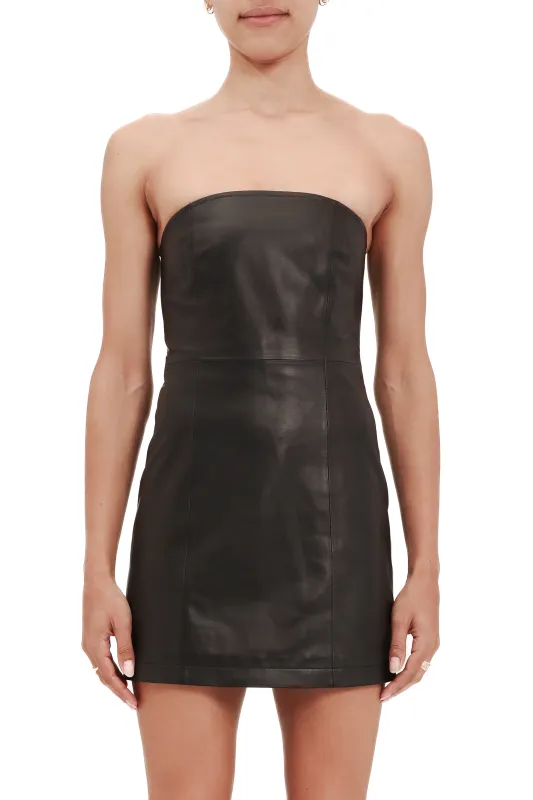 Leather Tube Dress made by PURPLE BRAND