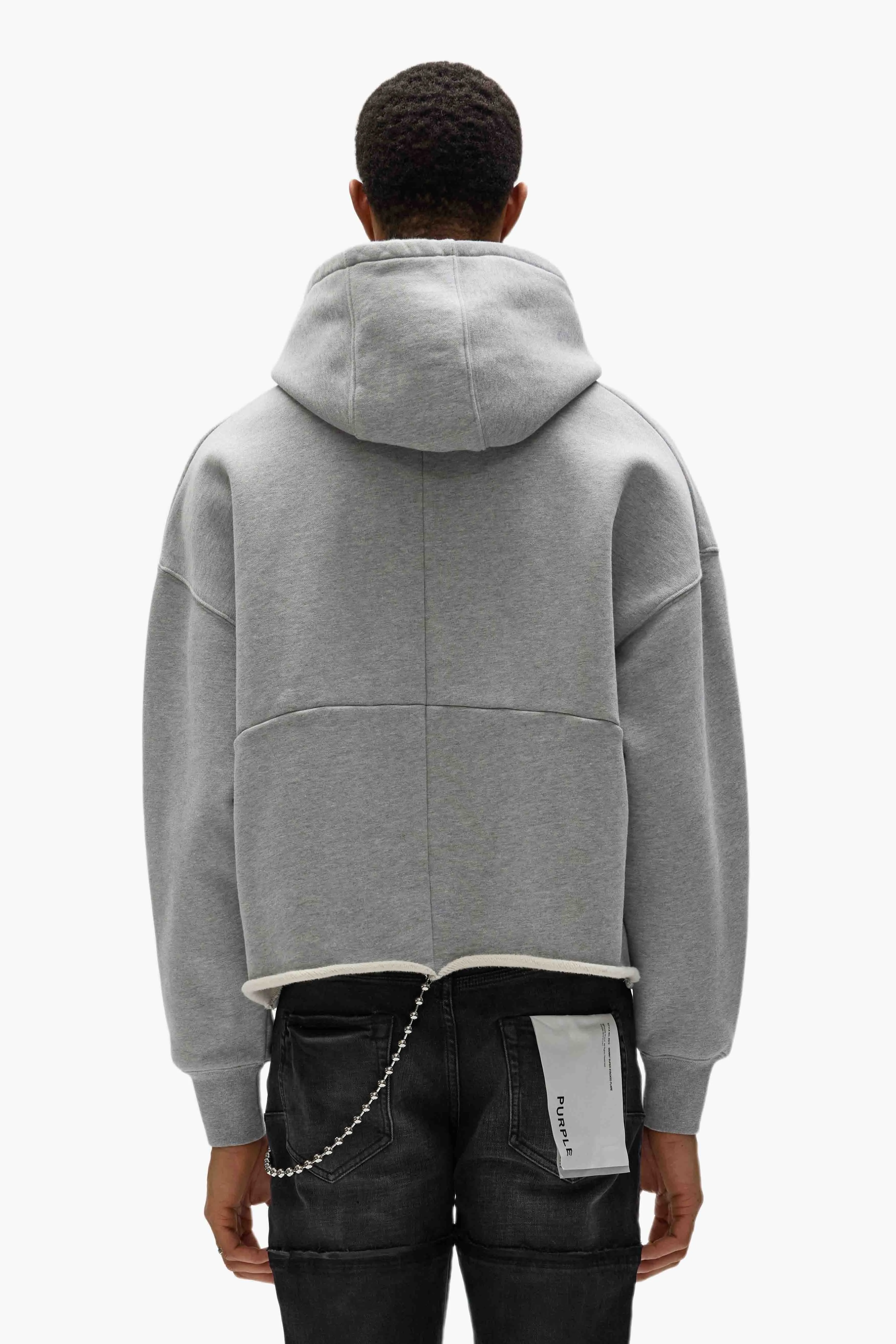 Distressed Cropped Hoodie sold by PURPLE BRAND product image thumbnail 3