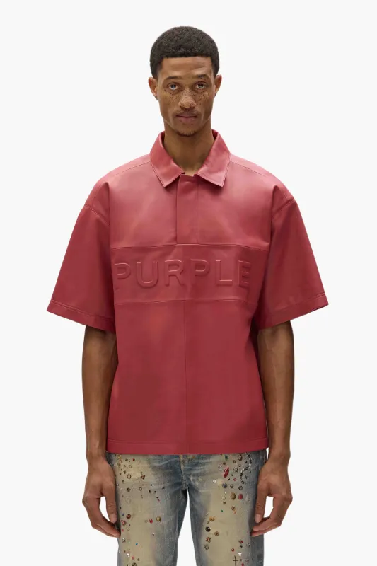 Leather Polo Shirt made by PURPLE BRAND