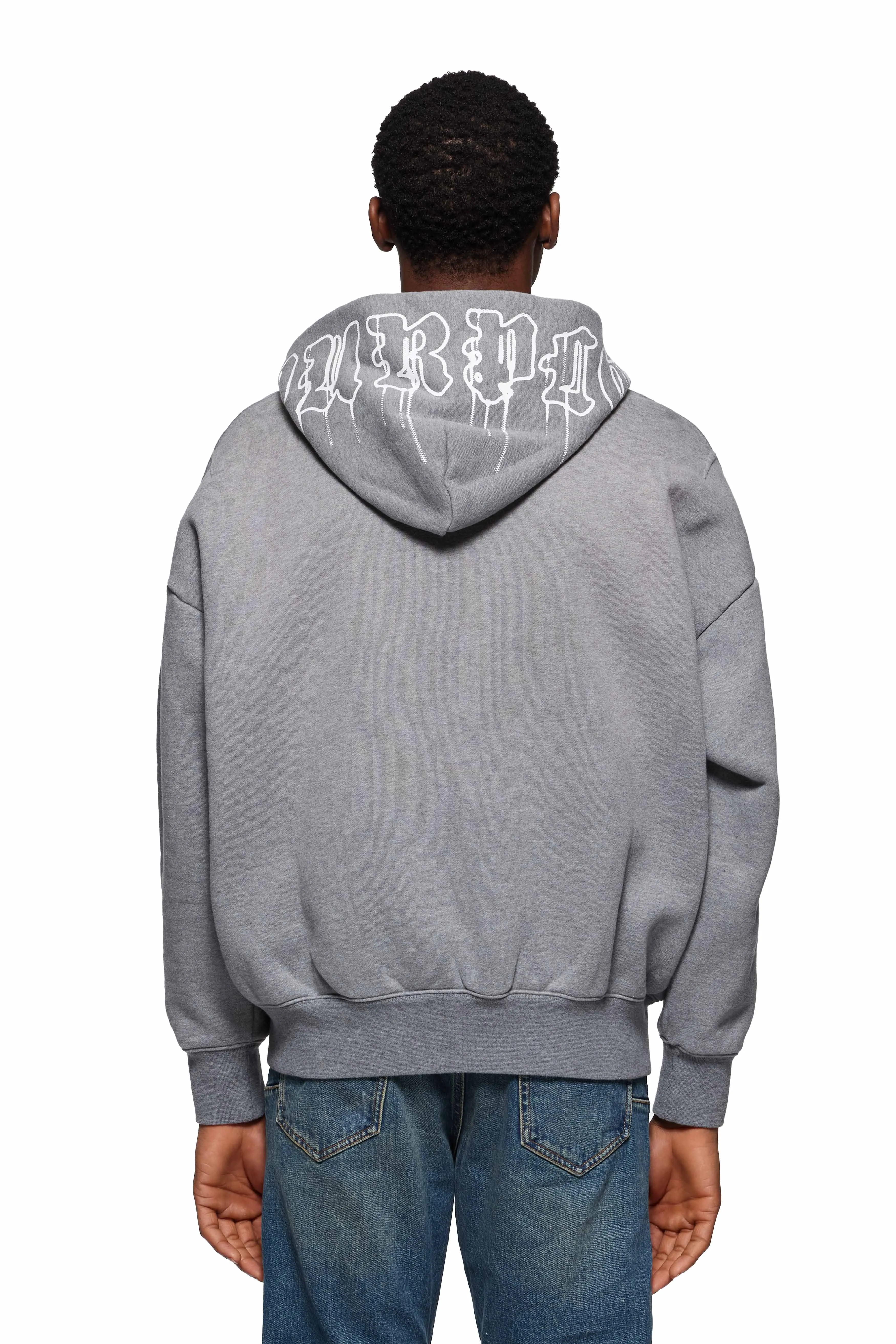 Gothic Wordmark Drip Zip Up Hoodie sold by PURPLE BRAND product image thumbnail 2