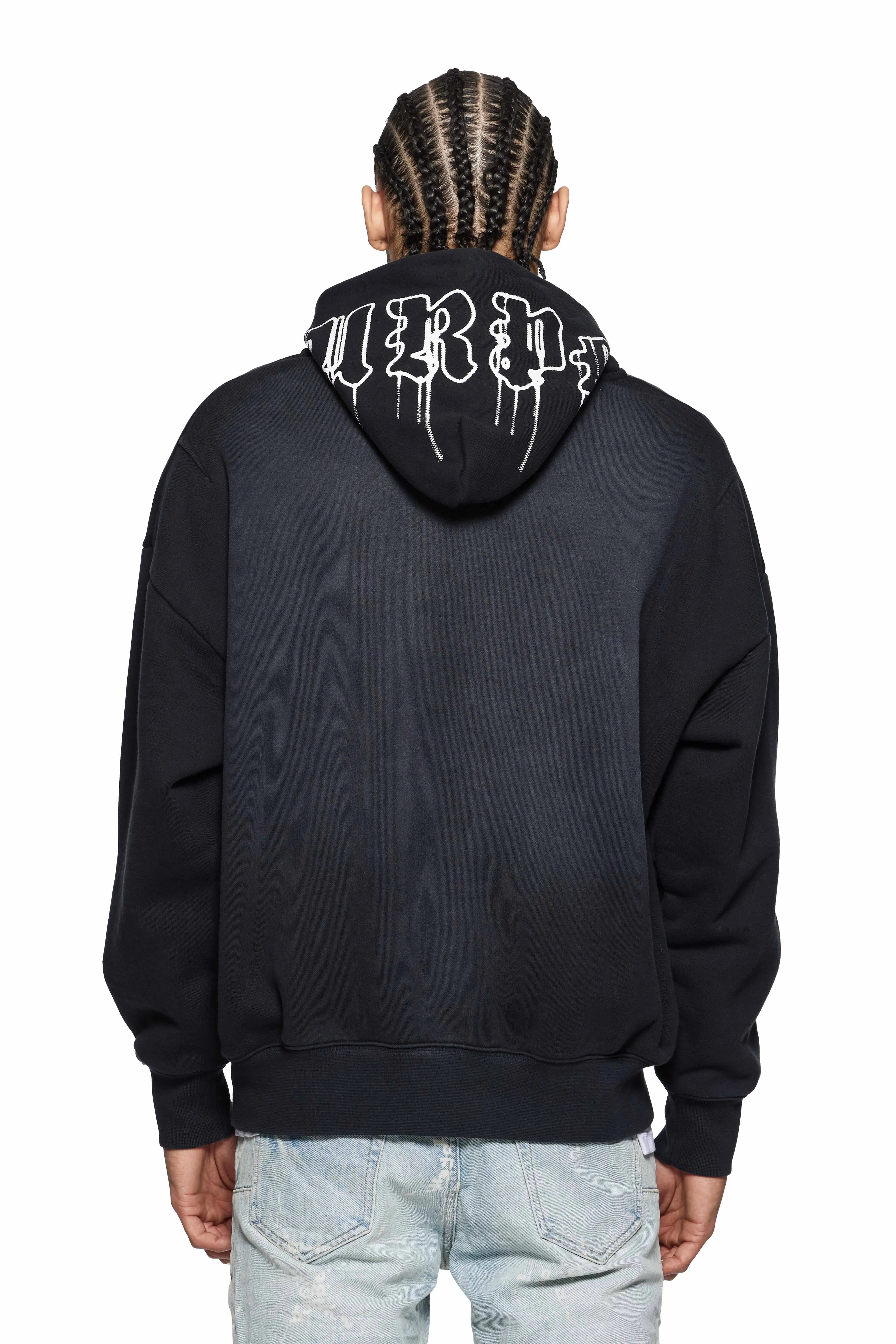 Gothic Wordmark Drip Zip Up Hoodie sold by PURPLE BRAND product image thumbnail 2