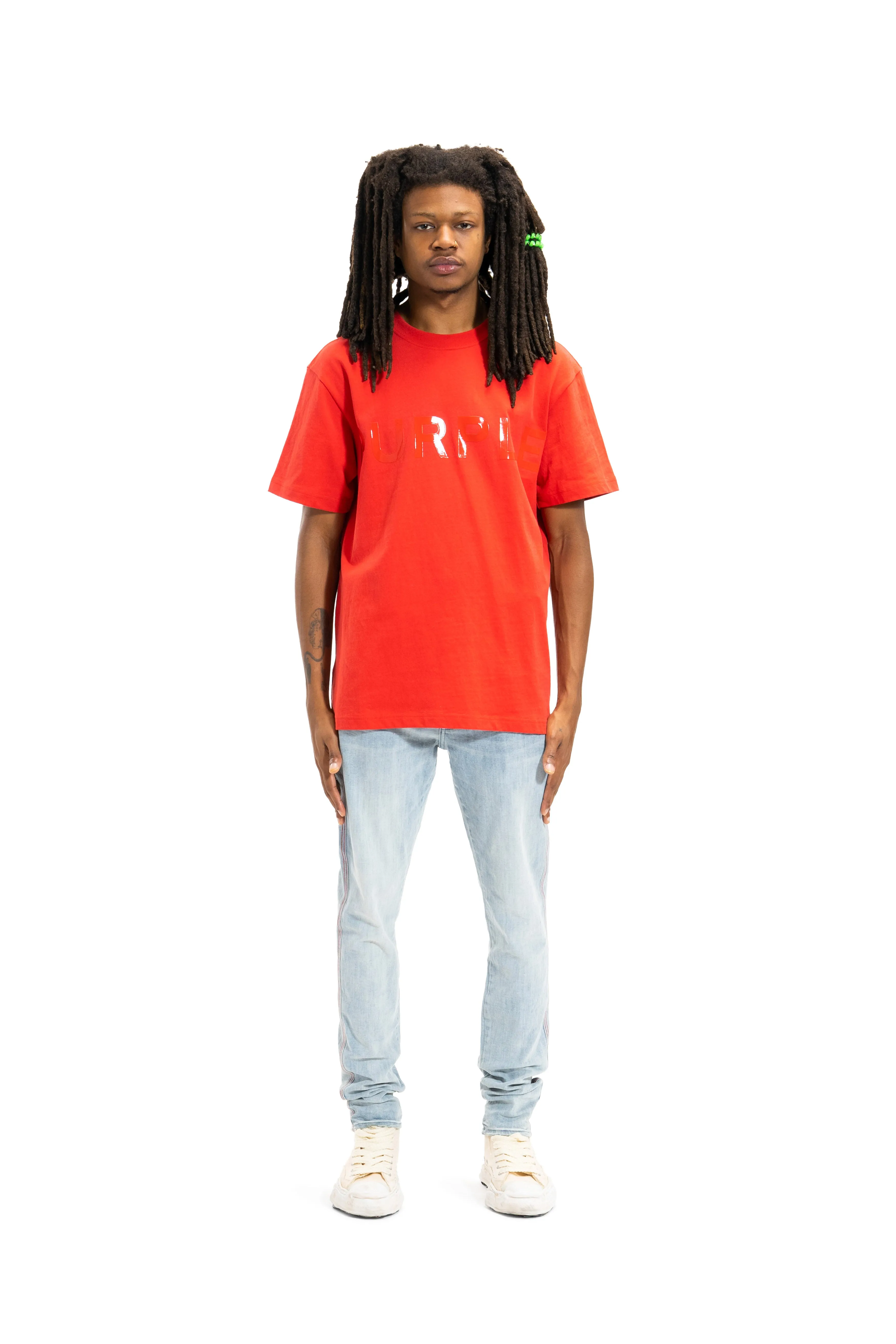 P101 RELAXED FIT TEE - Heavy Jersey Red sold by PURPLE BRAND product image thumbnail 2