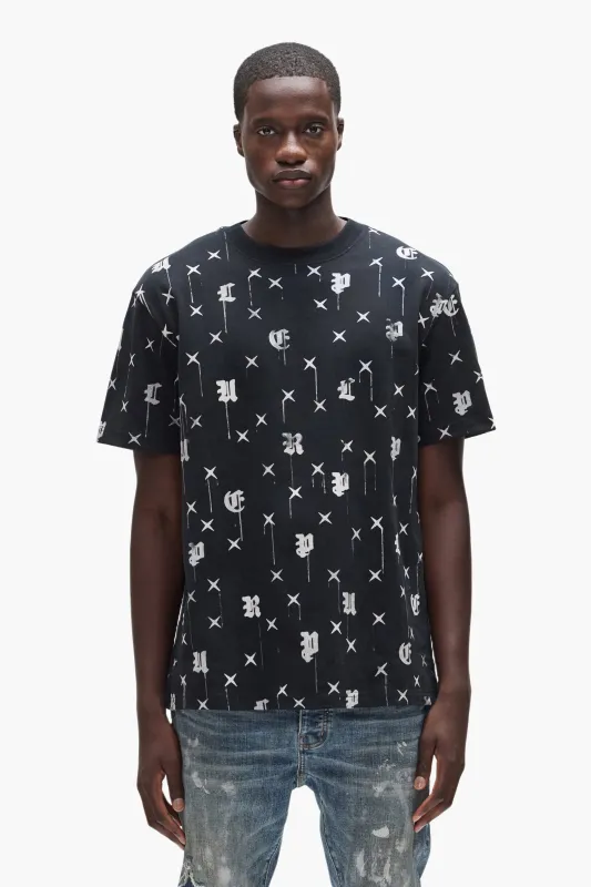 Gothic Monogram Tee made by PURPLE BRAND