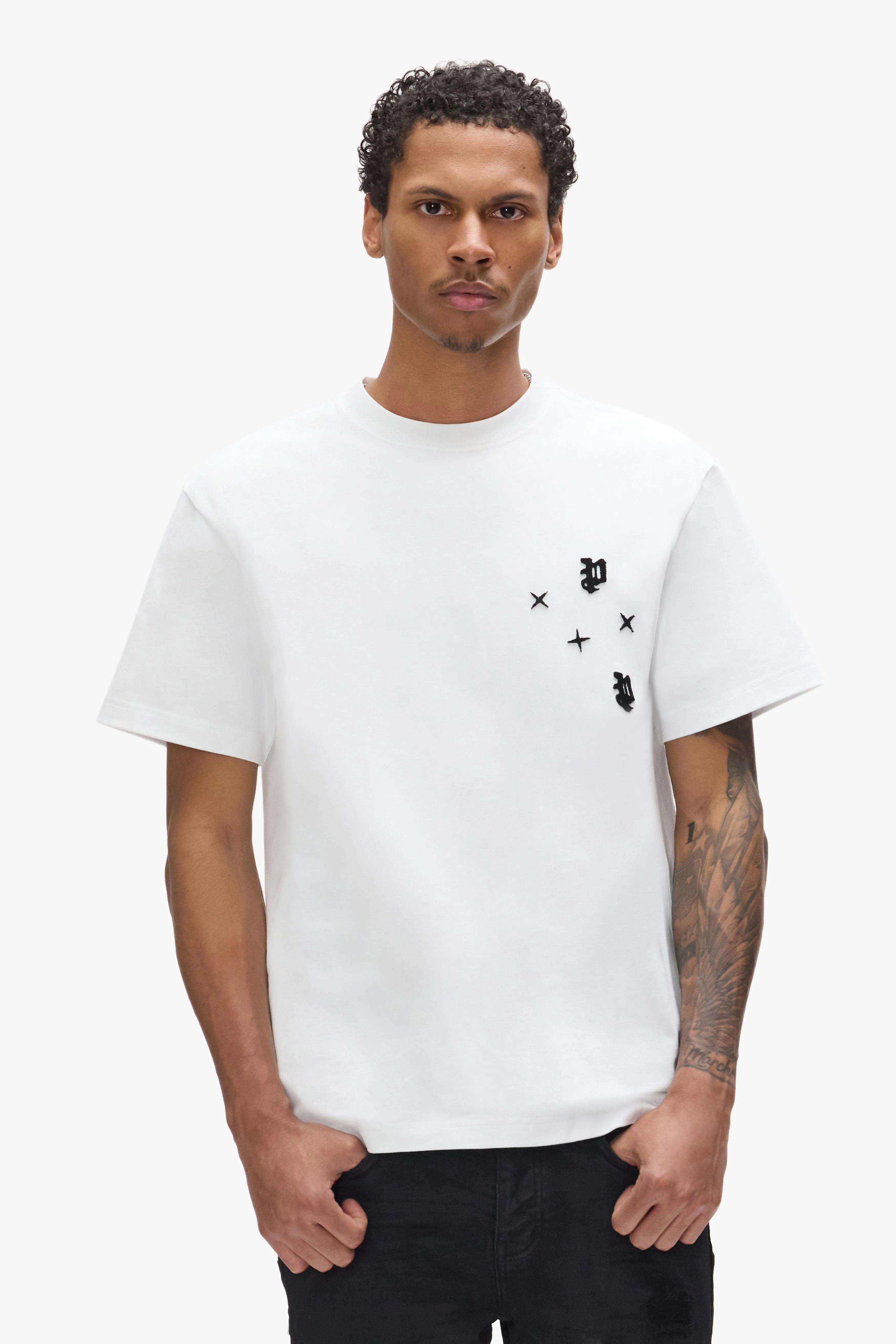 Star Monogram Tee sold by PURPLE BRAND product image thumbnail 4