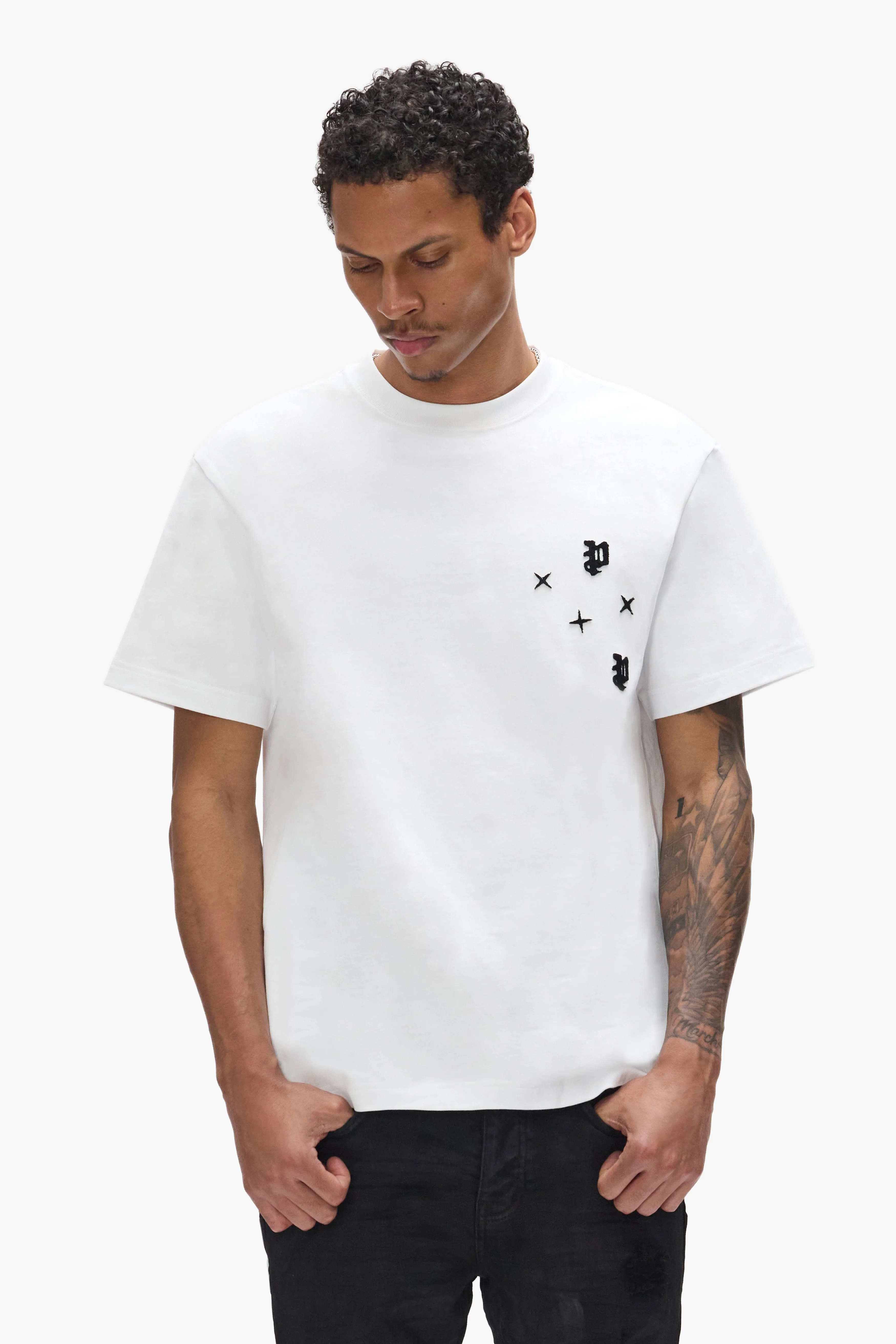 Star Monogram Tee sold by PURPLE BRAND product image thumbnail 5