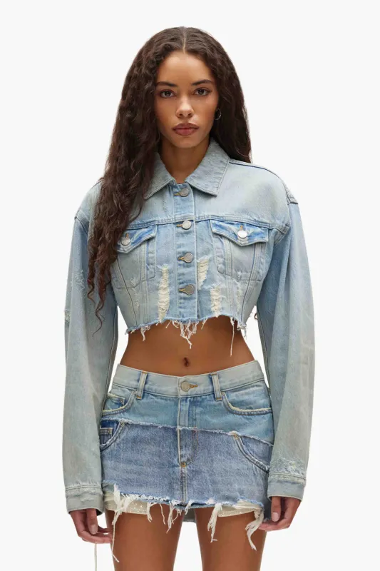 Cropped Denim Jacket made by PURPLE BRAND