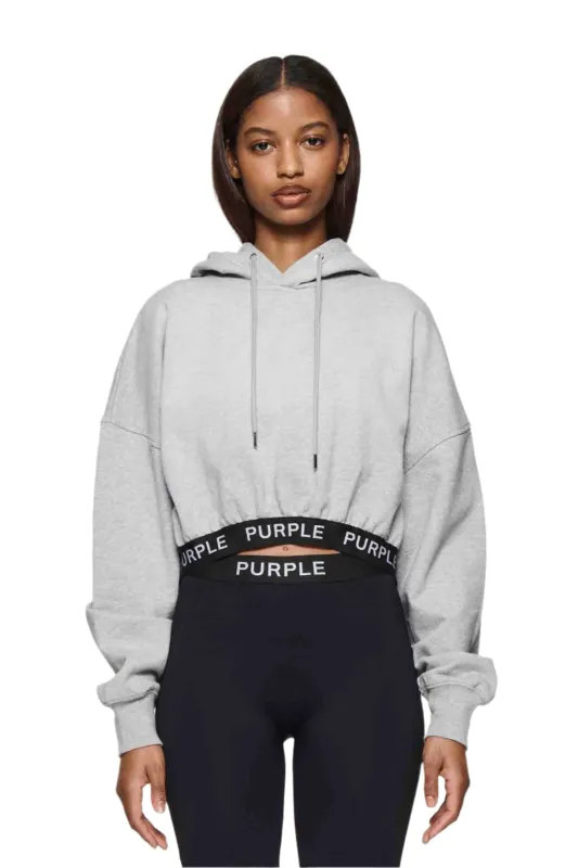 Heather Cropped Hoodie made by PURPLE BRAND