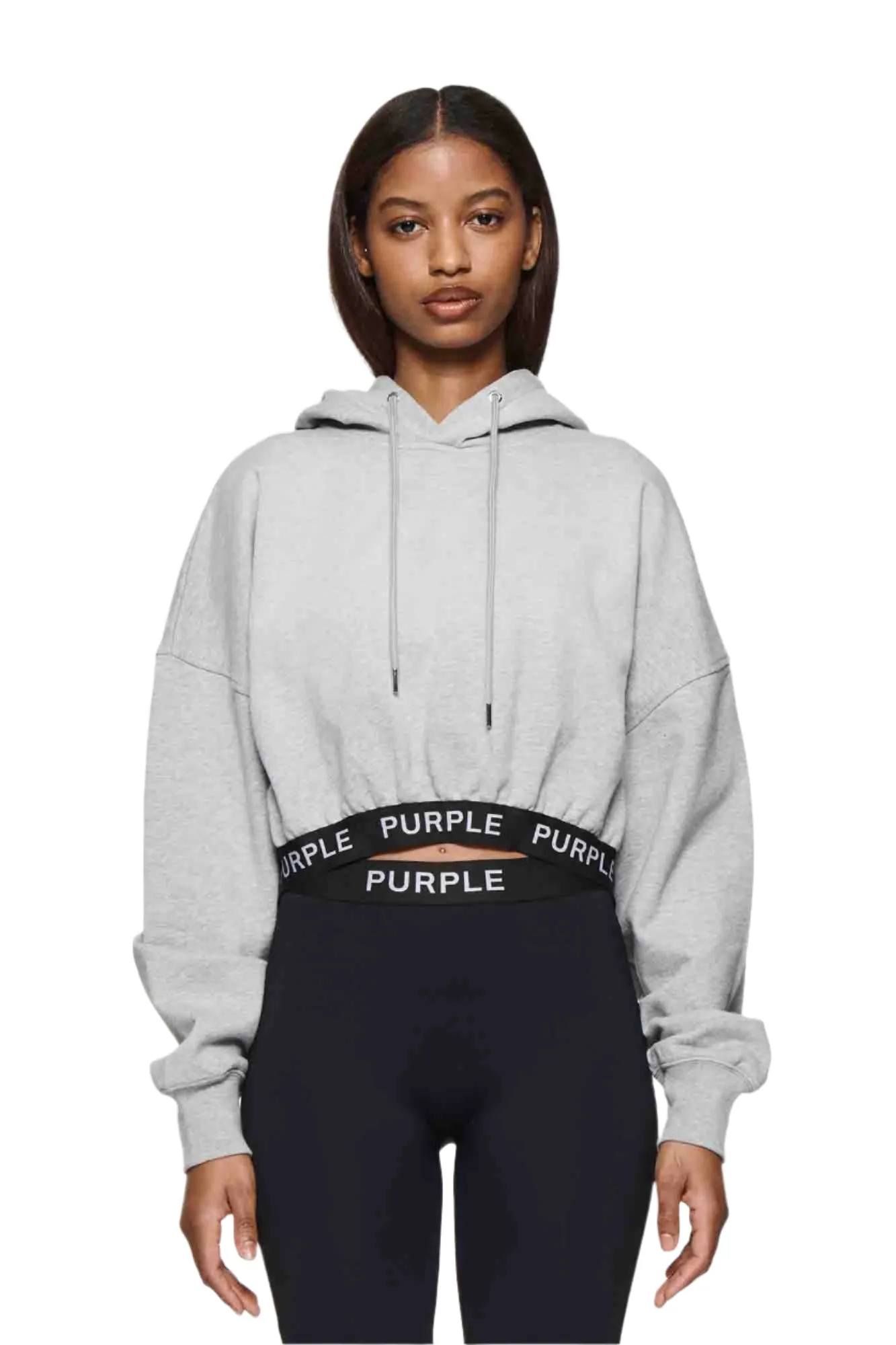 Heather Cropped Hoodie sold by PURPLE BRAND
