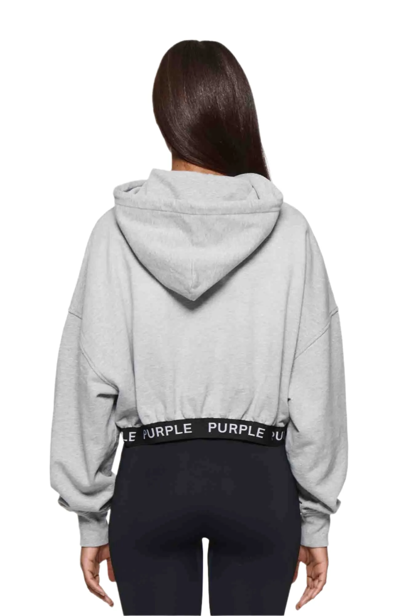 Heather Cropped Hoodie sold by PURPLE BRAND product image thumbnail 2