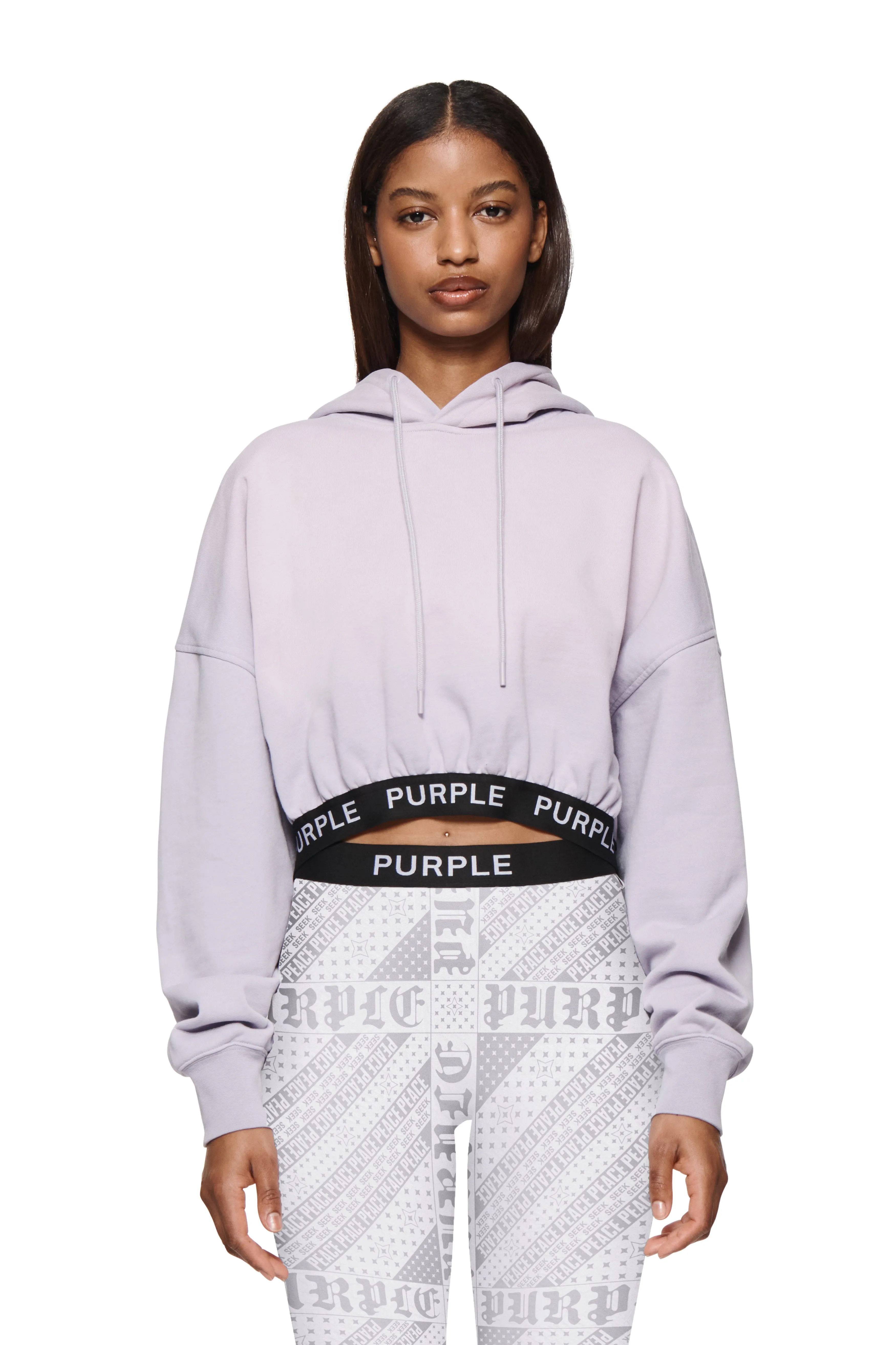 Wisteria Cropped Hoodie sold by PURPLE BRAND