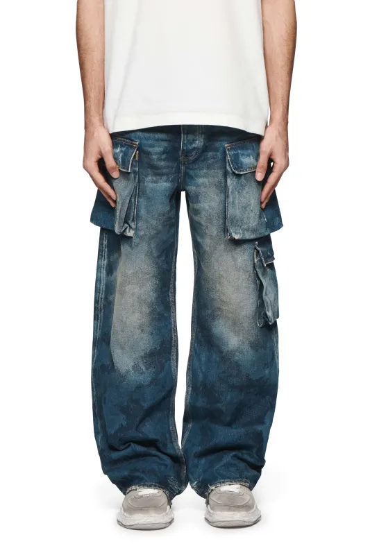 P018 Triple Pocket Cargos made by PURPLE BRAND