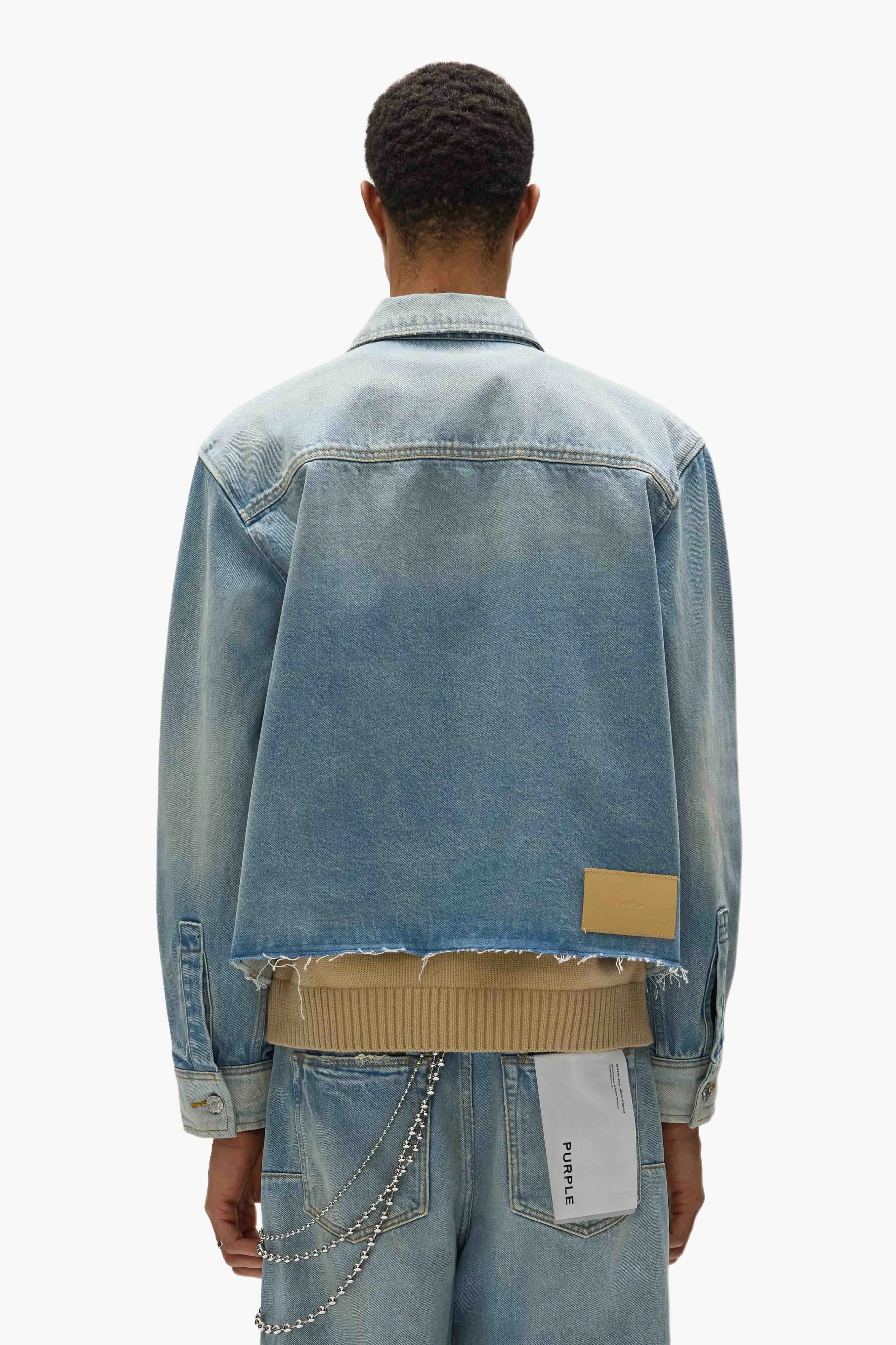 Basalt Cropped Shirt sold by PURPLE BRAND product image thumbnail 3