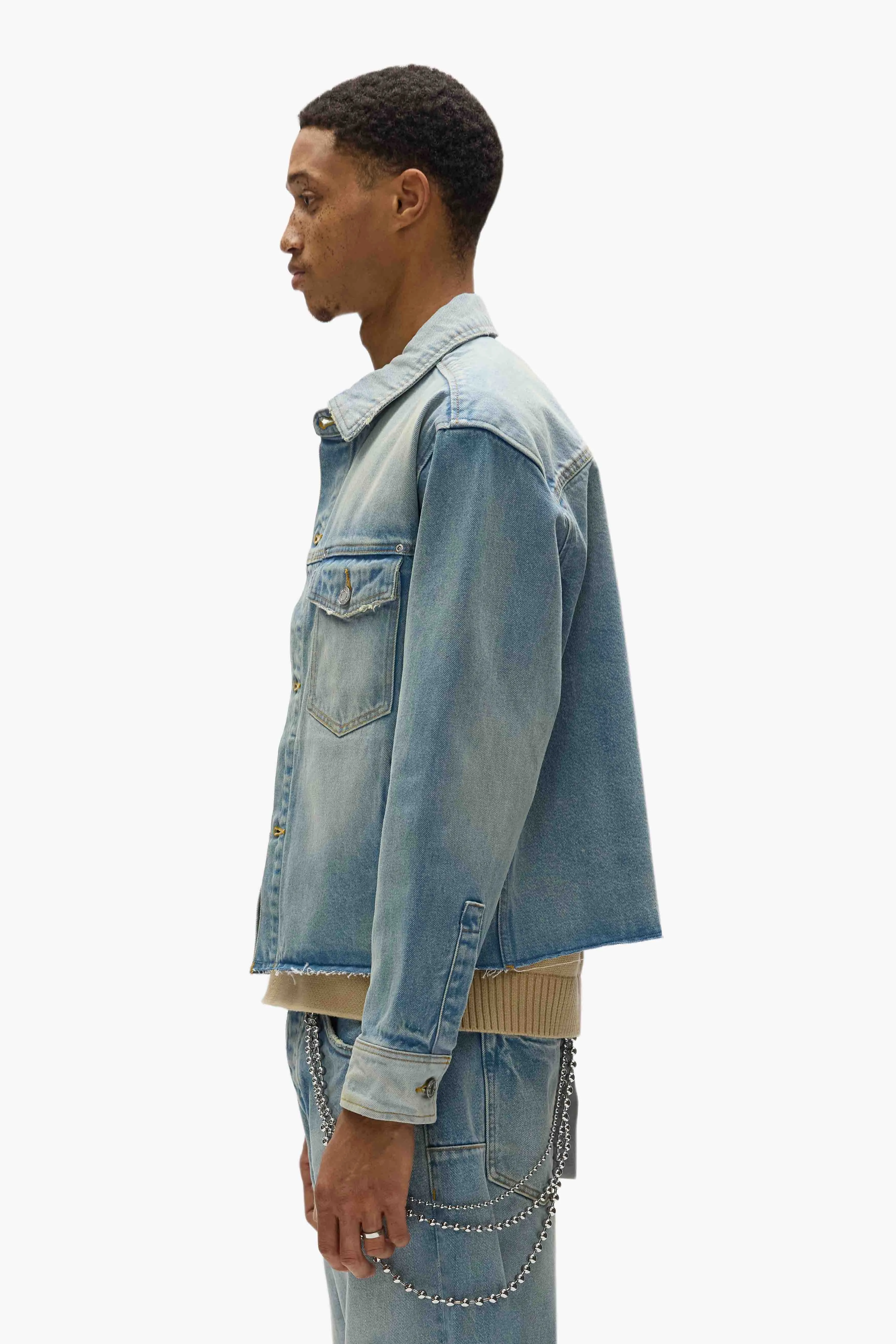 Basalt Cropped Shirt sold by PURPLE BRAND product image thumbnail 2
