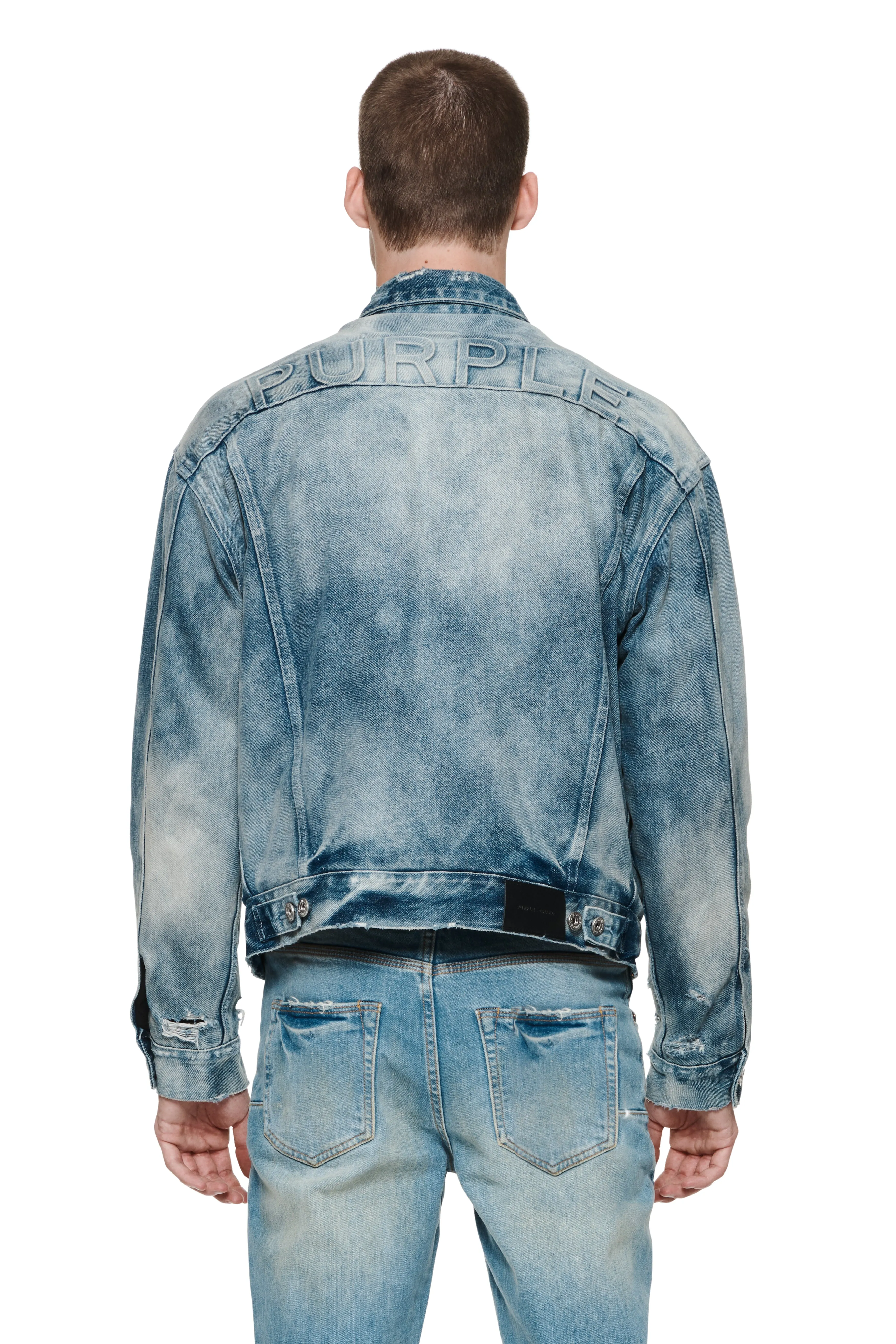 Padded Denim Jacket sold by PURPLE BRAND product image thumbnail 2