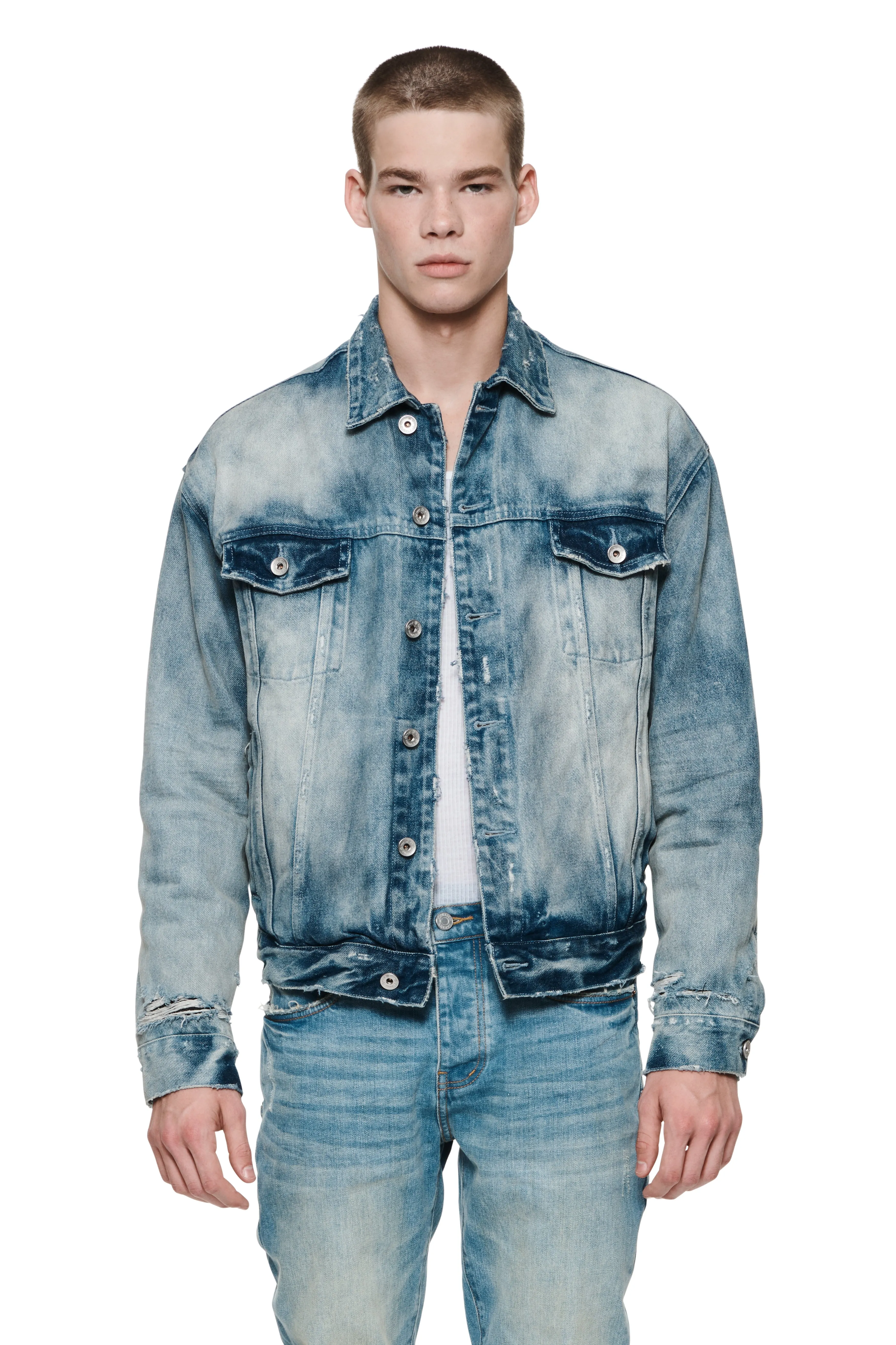 Padded Denim Jacket sold by PURPLE BRAND