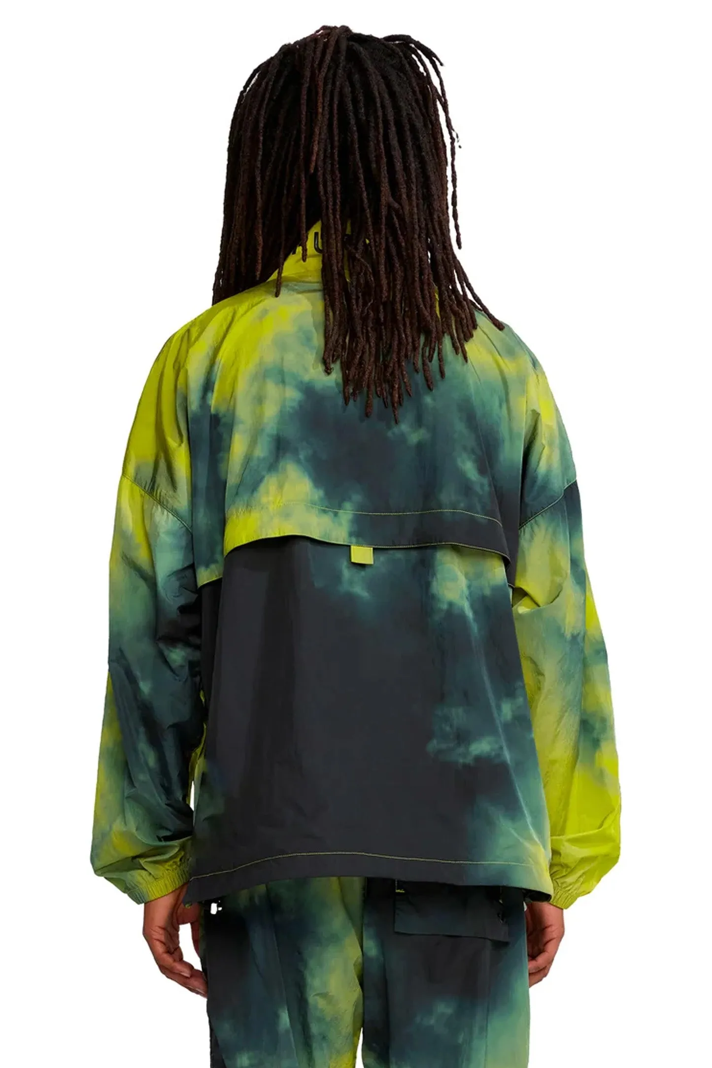 P604 HALF ZIP MOCK NECK - Fluorescent Yellow Smoke sold by PURPLE BRAND product image thumbnail 2