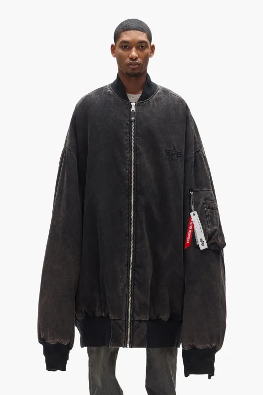 Purple X Alpha Industries Giant Bomber made by PURPLE BRAND