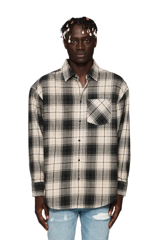 Wordmark Plaid Western Shirt made by PURPLE BRAND