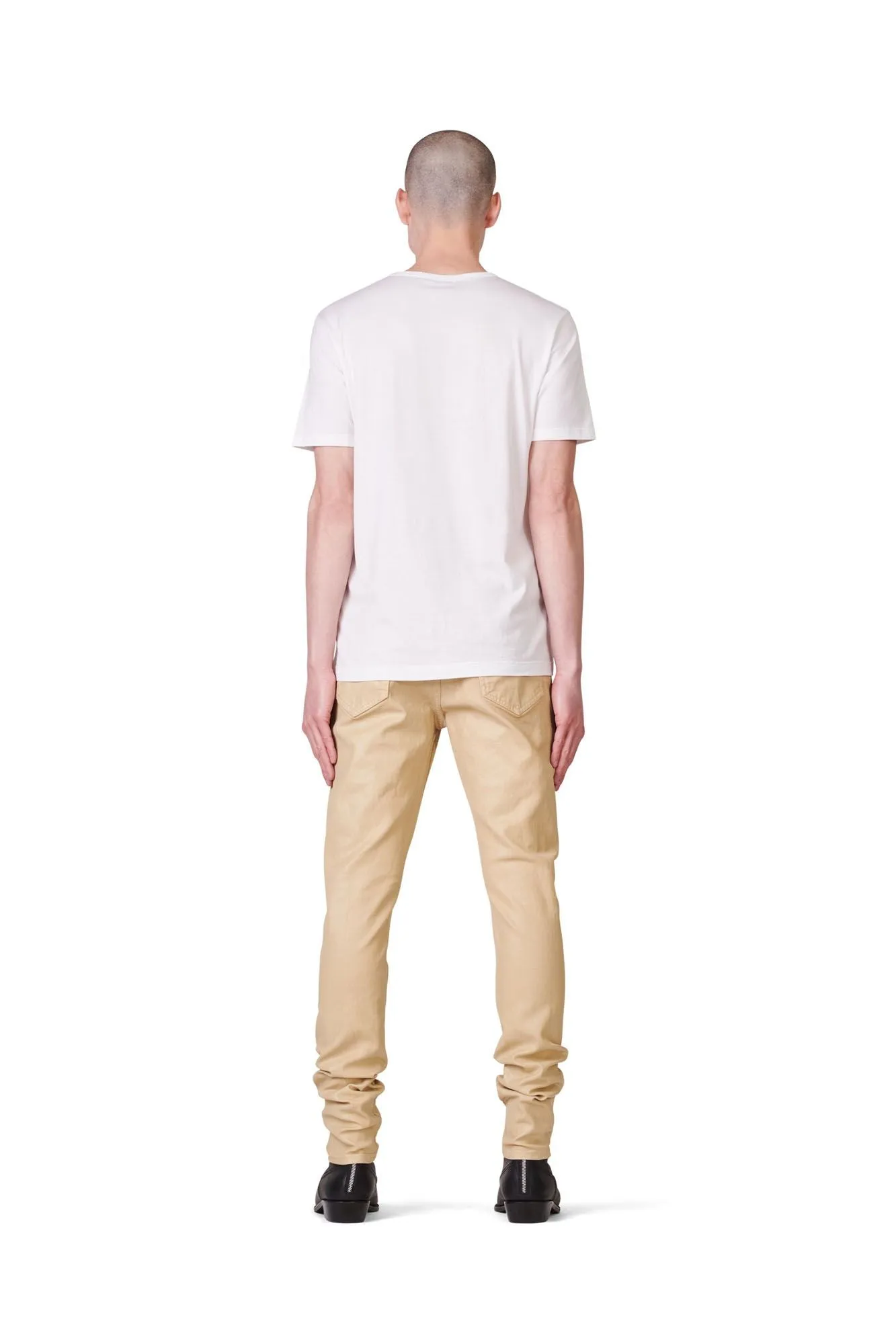 P001 LOW RISE SKINNY JEAN - Leathered Ecru sold by PURPLE BRAND product image thumbnail 4
