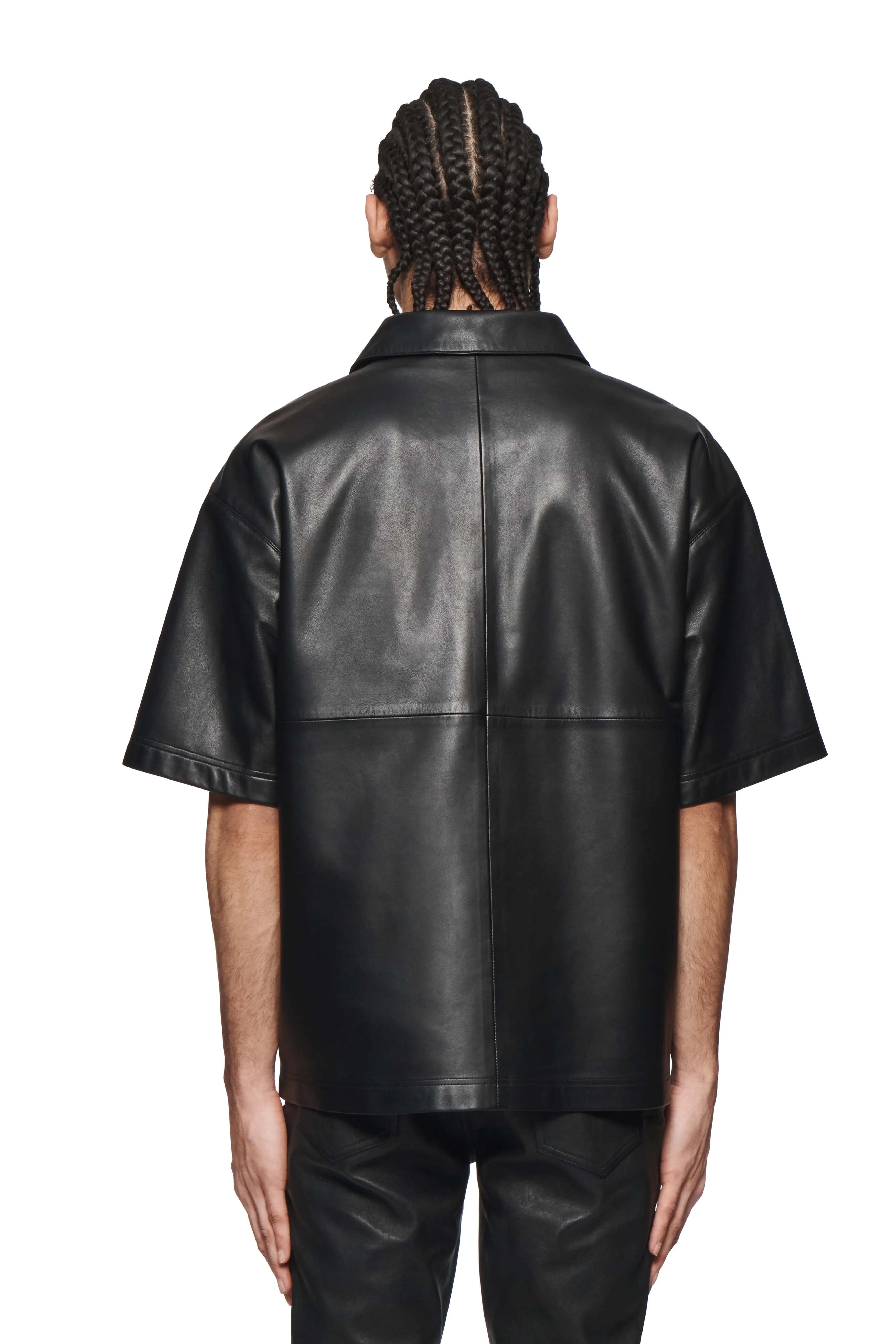 Leather Short Sleeve Polo sold by PURPLE BRAND product image thumbnail 2