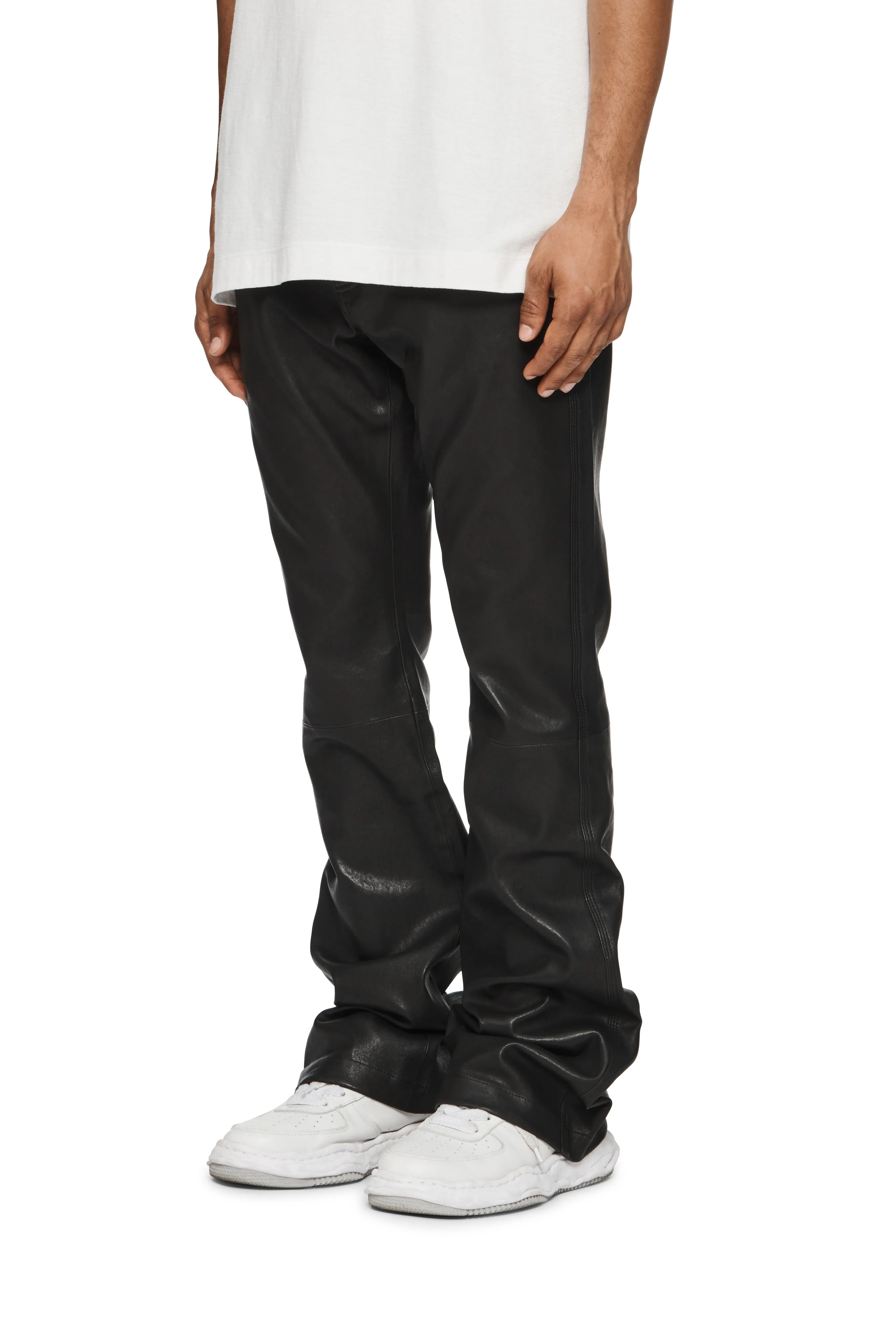 P531 Leather Slim Flare Pants sold by PURPLE BRAND product image thumbnail 2