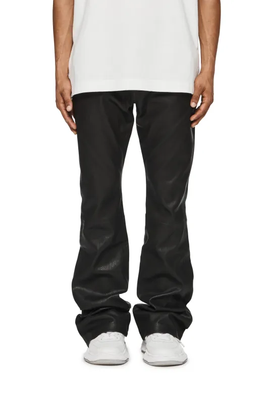P531 Leather Slim Flare Pants made by PURPLE BRAND
