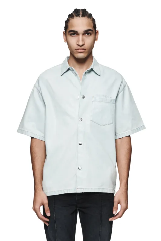 P035 Coated Short Sleeve Shirt made by PURPLE BRAND