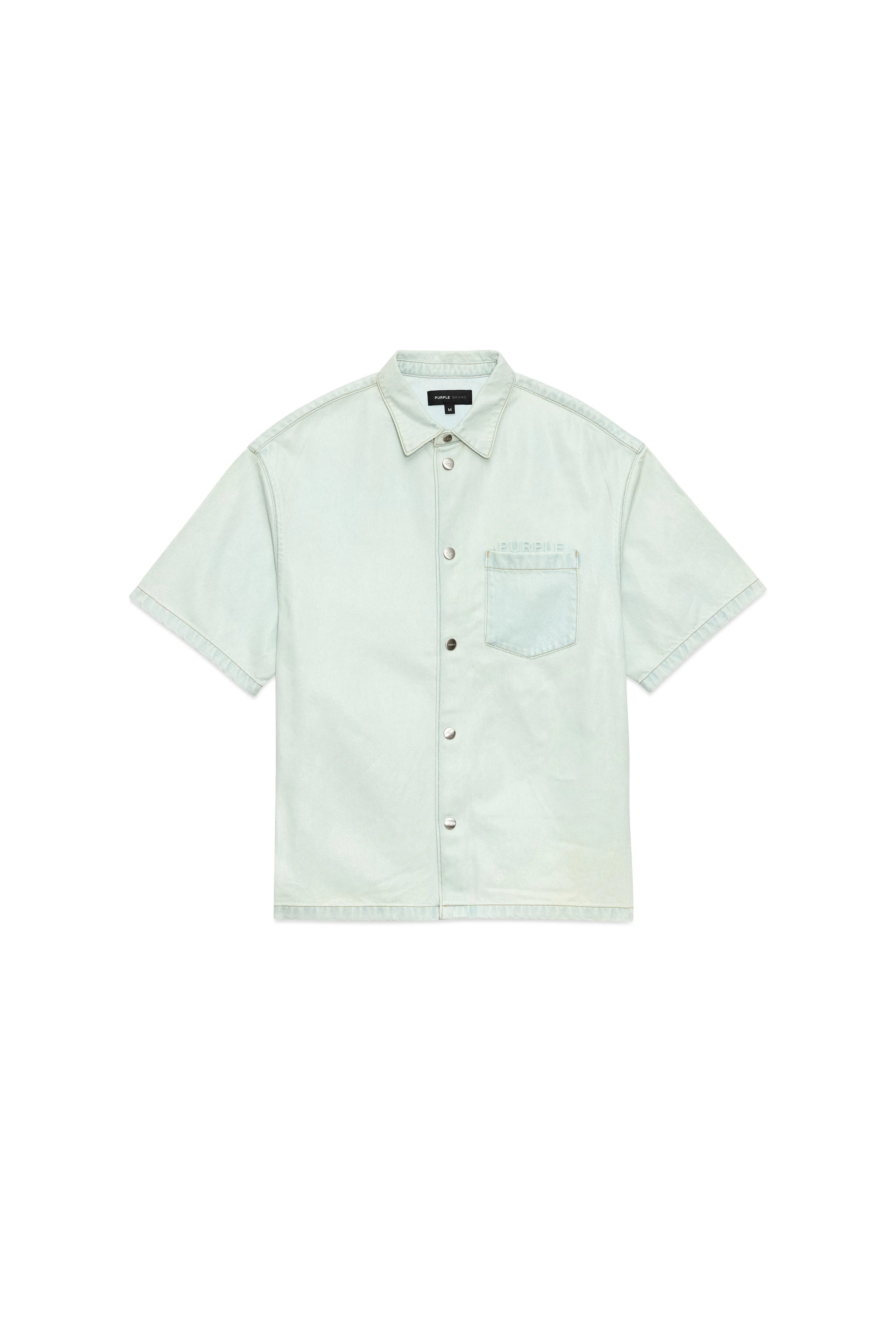 P035 Coated Short Sleeve Shirt sold by PURPLE BRAND product image thumbnail 3
