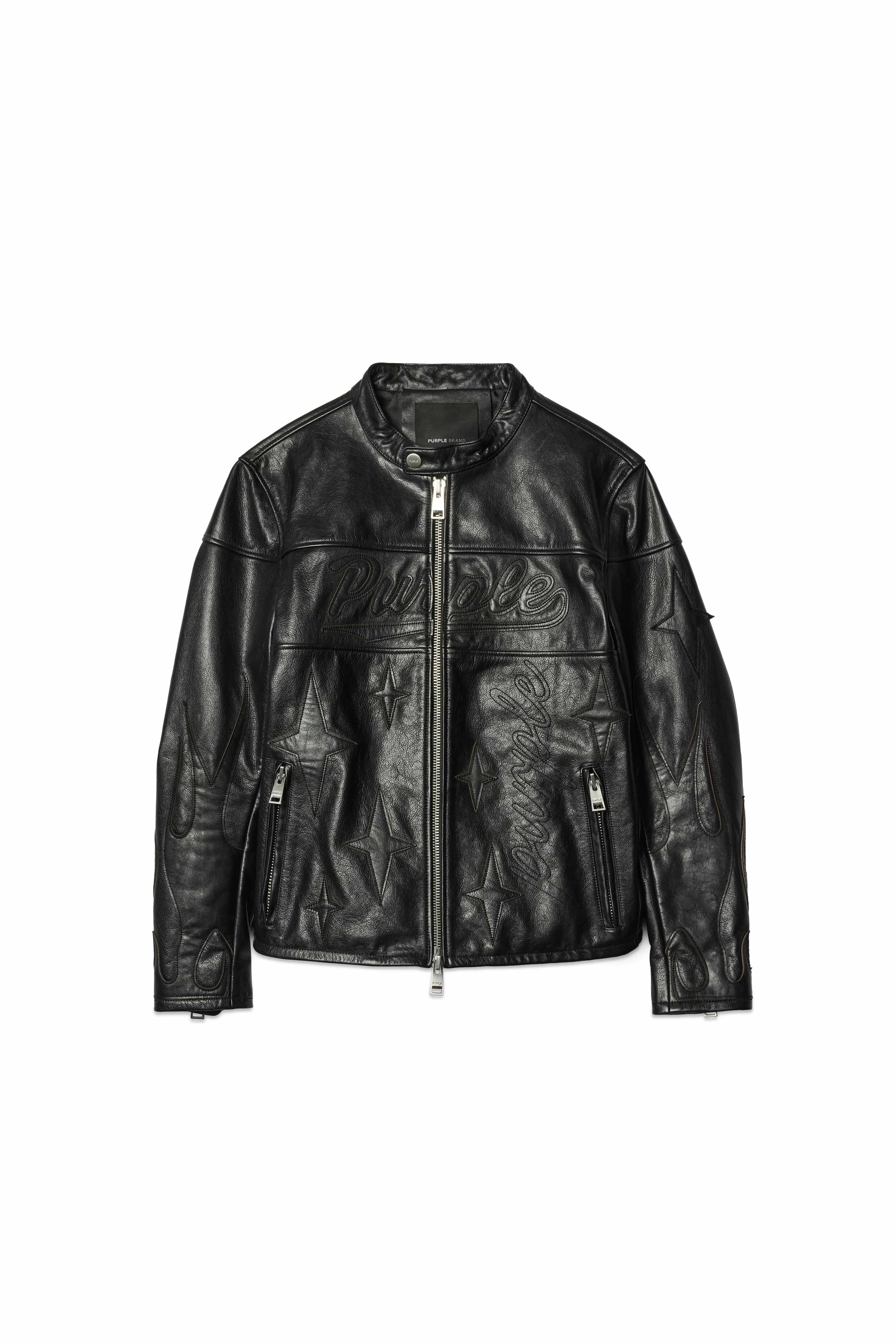 Leather Moto Jacket sold by PURPLE BRAND product image thumbnail 4