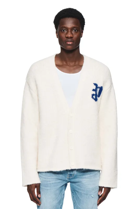 Gothic Wordmark Cardigan made by PURPLE BRAND
