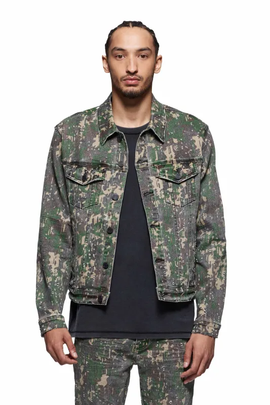 P024 Militaire Buckshot Trucker Jacket made by PURPLE BRAND
