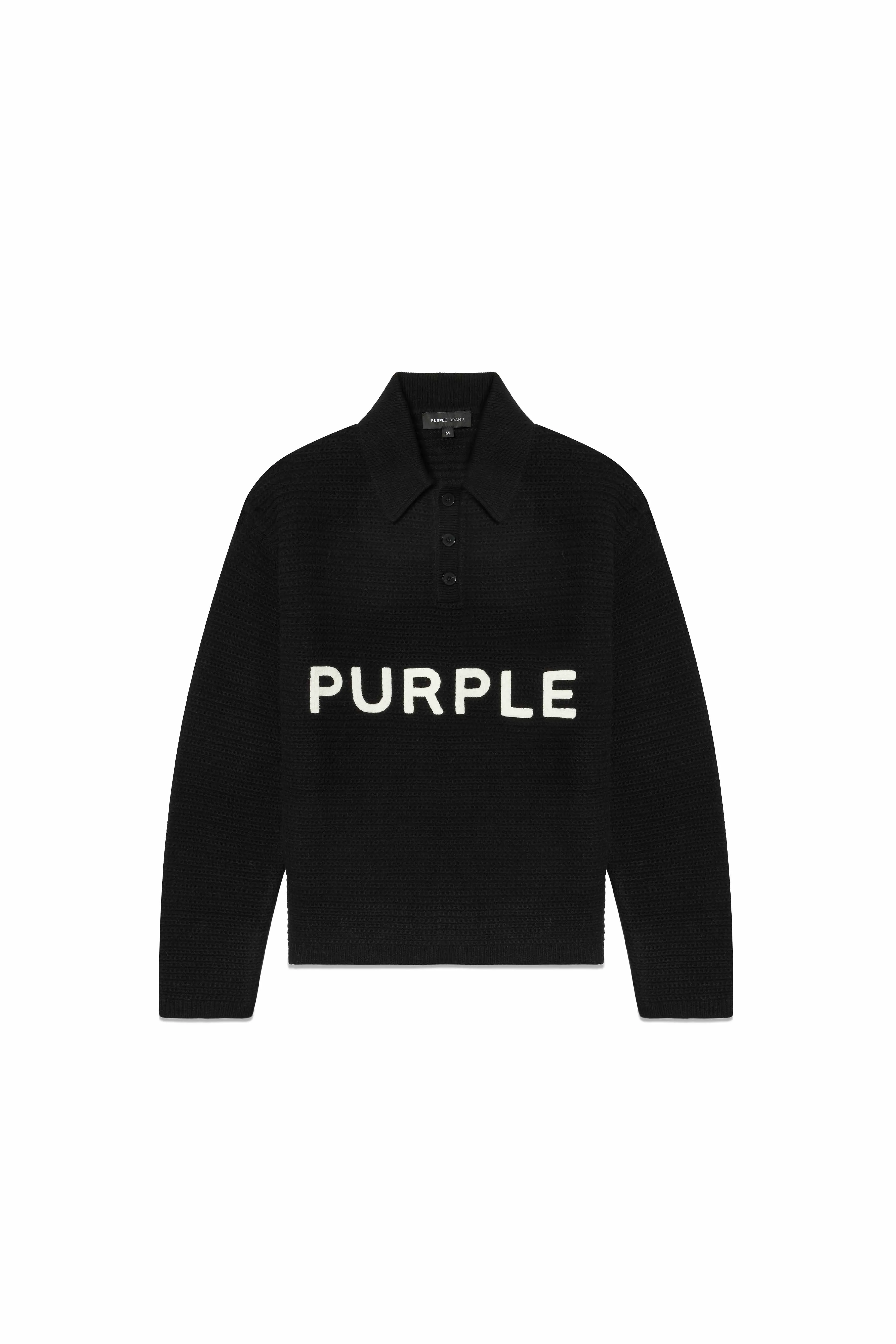 Wordmark Polo Sweater sold by PURPLE BRAND product image thumbnail 3
