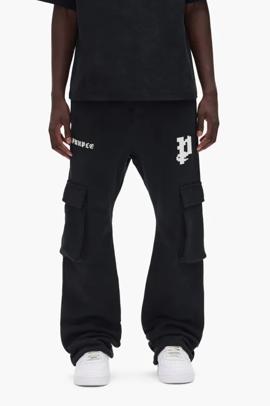 Pixelated Gothic P Cargo Sweatpant made by PURPLE BRAND