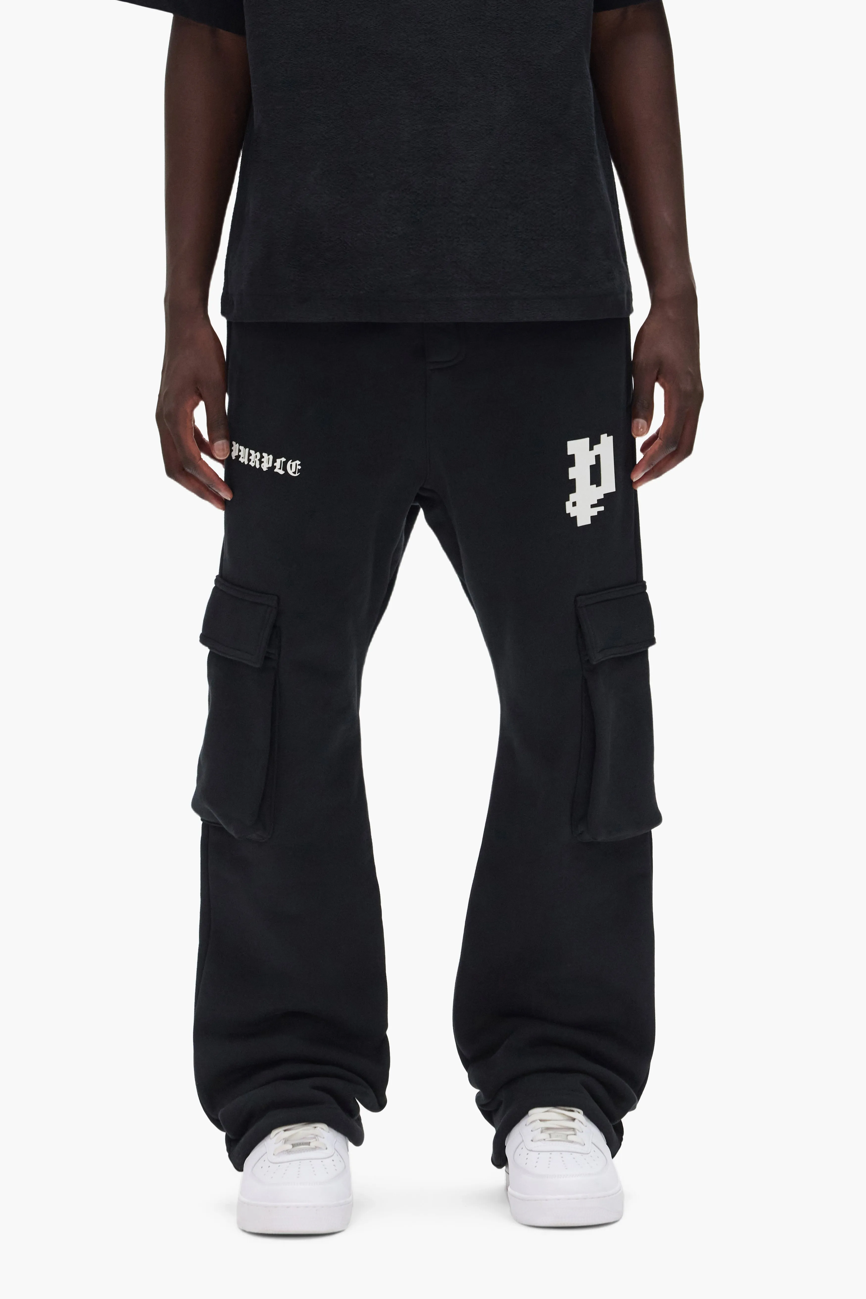 Pixelated Gothic P Cargo Sweatpant sold by PURPLE BRAND