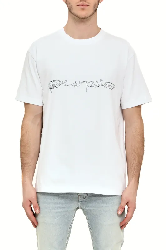 Lowercase Scribble Tee made by PURPLE BRAND