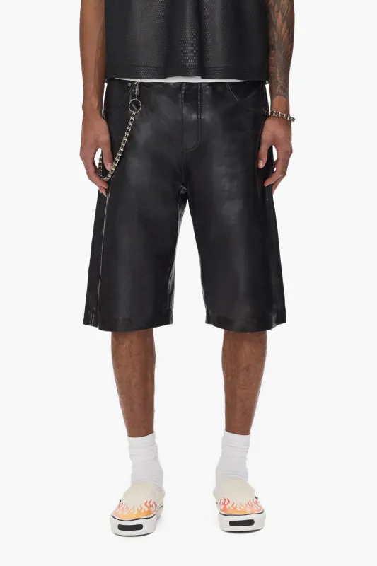 Leather Track Short made by PURPLE BRAND